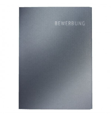 Bewerbungsmappe 3974 Exklusiv 3-teilig A4 bis 2x 20 Blatt dunkelgrau Bewerbungsmappe 3974 Exklusiv 3-teilig A4 bis 2x 20 Blatt dunkelgrau