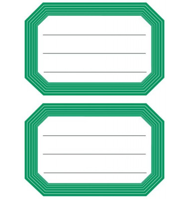 Schuletiketten neutral grün Linier 82x55