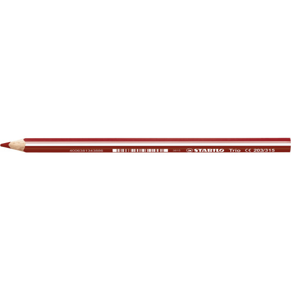 12 Stück Stabilo Buntstifte STABILO Trio dick, 203/315, rot, dreikant, ergonomisch 4006381343886 Stabilo