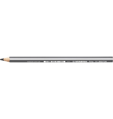 Buntstifte STABILO Trio dick, 203/726, grau, dreikant