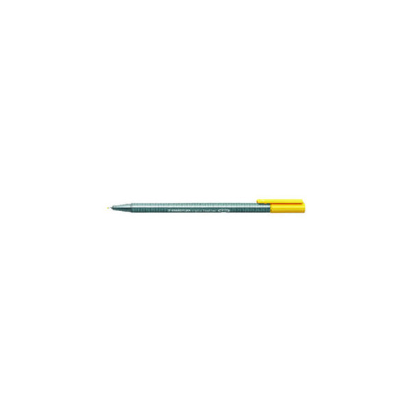 10 Stück Staedtler Fineliner triplus 334, 334-1, silber (Schreibfarbe: gelb), 0,3mm 4007817334171 Staedtler