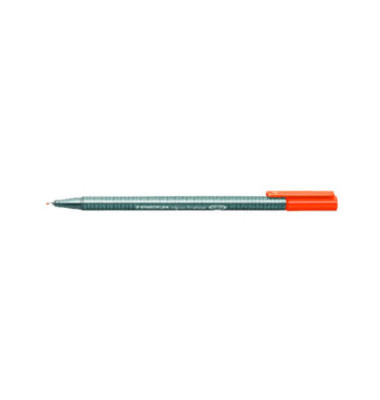 Fineliner triplus 334, 334-4, silber (Schreibfarbe: orange), 0,3mm