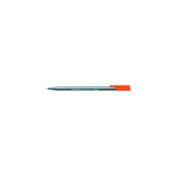 10 Stück Staedtler Fineliner triplus 334, 334-4, silber (Schreibfarbe: orange), 0,3mm 4007817334164 Staedtler
