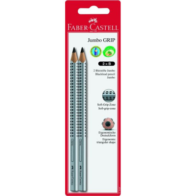 Bleistift-Set Jumbo GRIP, 111997, silbergrau, k.A., B Bleistift-Set Jumbo GRIP, 111997, silbergrau, k.A., B