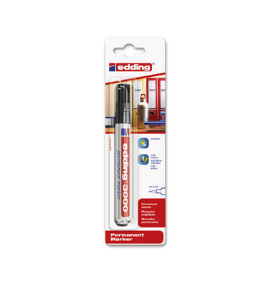 Permanentmarker, 4-3000-1-4001, Blister, schwarz, 1,5-3mm Rundspitze