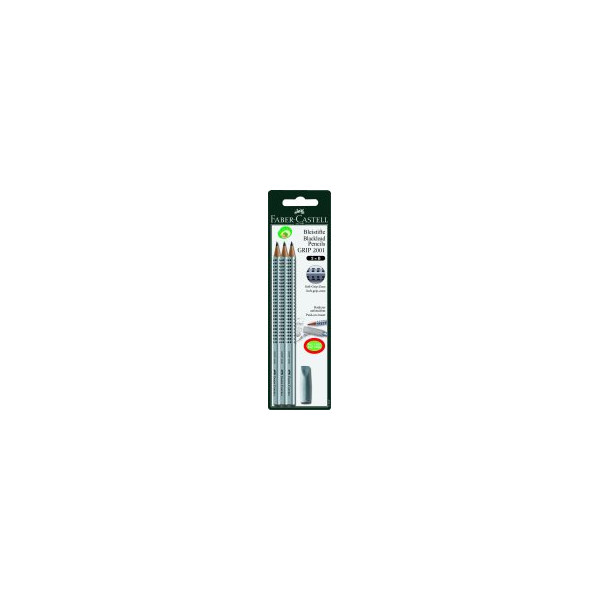 10 Stück Faber-Castell Schreibgeräteset GRIP 2001, 117097, silbergrau, B 4005401170976 Faber-Castell 3 Stück