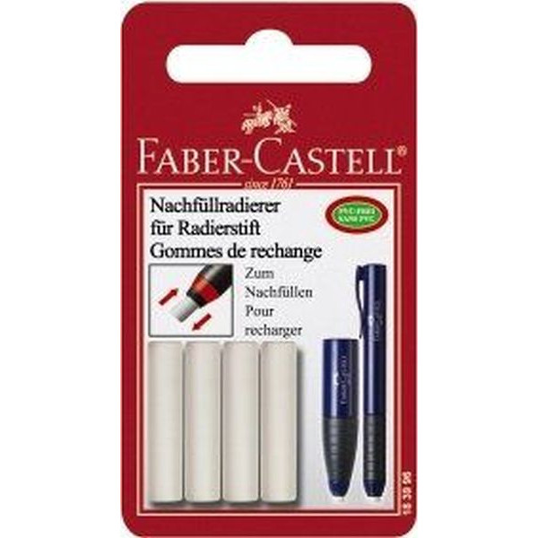 5 Stück Faber-Castell Ersatzradierer für 184401 ws Blister 6933256612465 Faber-Castell 4 Stück