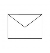 Designbriefumschlag Paperado 1103005009, C6, nassklebend, 100g, weiß