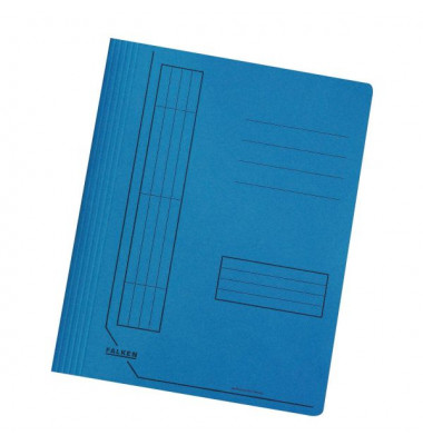 Schnellhefter Schnellhefter 11287547, A4, intensiv blau, Karton, 240g, Vorderdeckel opak