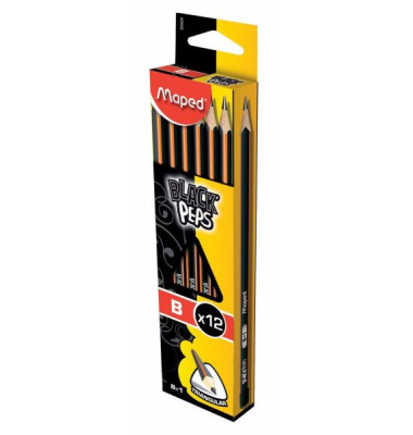 Bleistift BLACK'PEPS Classic, M850024, Härte B, 2,2mm, schwarz/orange