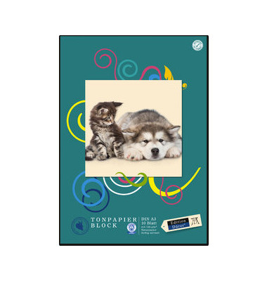 Tonzeichenpapierblock Edition D&uuml;rer A3 farbig sortiert 10 Blatt 053623000