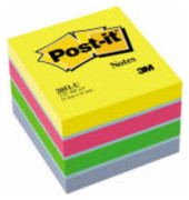 Haftnotizen 2051-U, Mini, 51x51mm, gelb/blau/pink/grün, quadratisch