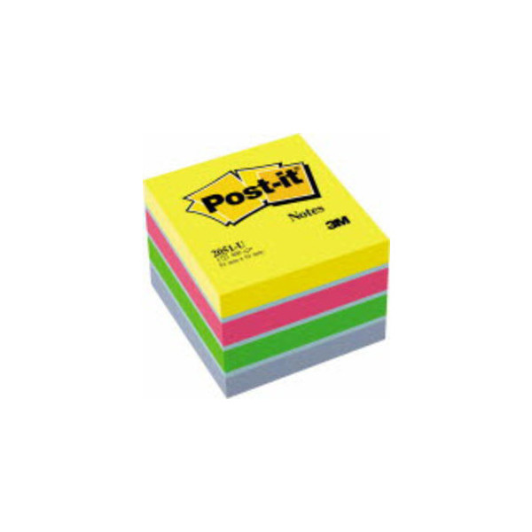 4046719532650 - Mm_unverified_brand - Haftnotizwürfel ® Mini 51 x 40 x 51 mm (b x h x t) ultragelb türkis powerpink limonengrün zenblau 400 Bl