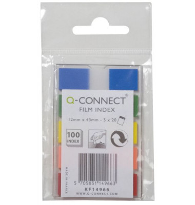 Haftmarker KF14966, 12,5x43mm, 5-farbig sortiert, ohne, rechteckig