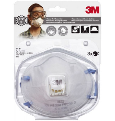 Feinstaubmaske 3ST m. Ventil