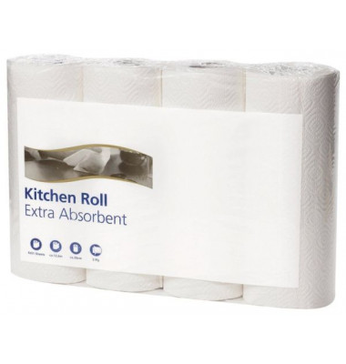 Küchenrollen Extra Absorbent 120270 2-lagig hochweiß 4 Rollen à 64 Blatt