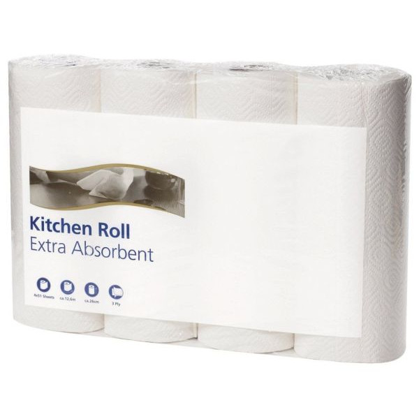 7322540014327 - Küchenrollen Extra Absorbent 120270 2-lagig hochweiß 4 Rollen à 64 Blatt 7322540014327 120270 4 Rolle 7322540014327 - Küchenrollen Extra Absorbent 120270 2-lagig hochweiß 4 Rollen à 64 Blatt 7322540014327 120270 4 Rolle