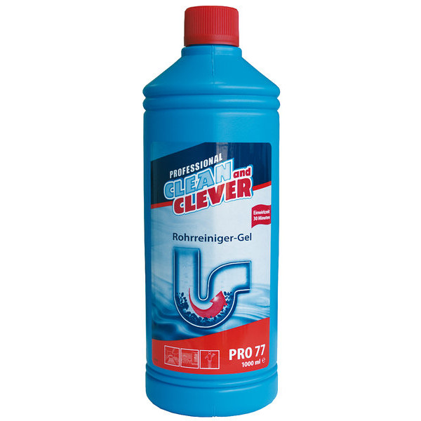 Clean and Clever RohrreinigerGel PRO77 Flasche 1000 ml
