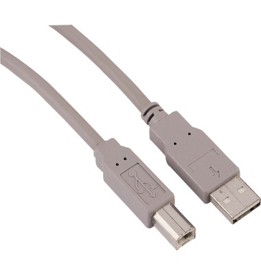 Druckerkabel USB A/B  1,8m grau