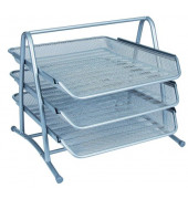 Briefablageset KF00822 A4 / C4 silber Metall 3 Körbe