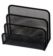 Briefständer KF00876 schwarz Metall 3 Fächer
