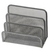 Briefständer KF00852 silber Metall 3 Fächer