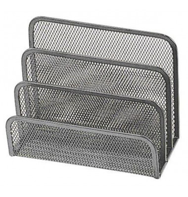 Briefständer Metall silber 3-teilig