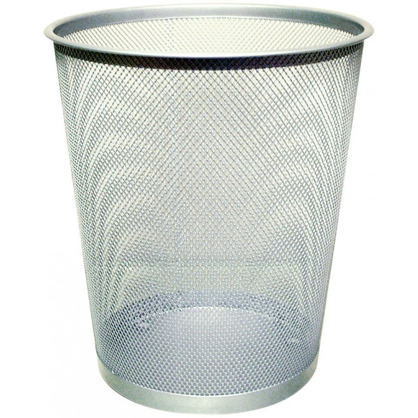 5705831008496 - Papierkorb Gitter KF00849 19 Liter rund silber 5705831008496 Q-connect