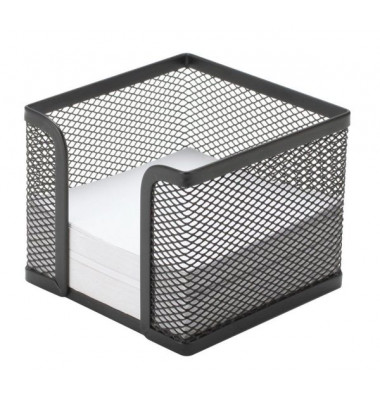 Zettelbox KF00878, 95x95mm, inkl. leer, schwarz, Metall