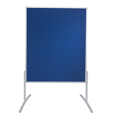 Moderationstafel Pro MT800303, 120x150cm, Filz + Filz (beidseitig), pinnbar, blau + blau