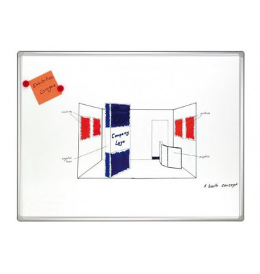Whiteboard PRO, SC8202, 90x60cm (BxH), emailliert, Aluminiumrahmen