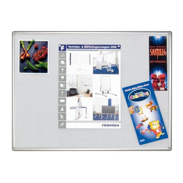 4016946206358 - Pinnwand für Wand Schienensystem PRO PT830212 90x60cm Filz Aluminiumrahmen 4016946206358 Franken