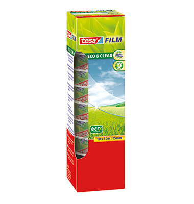 Klebeband Eco & Clear 15mm x 10m transparent