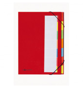 Ordnungsmappe Deskorganizer Premium 44171-01, 7-teilig blanko, rot, Din A4, 7 F&auml;cher