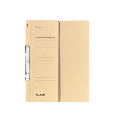 Einhakhefter 80000730, A4 chamois halber Vorderdeckel, Karton 250g