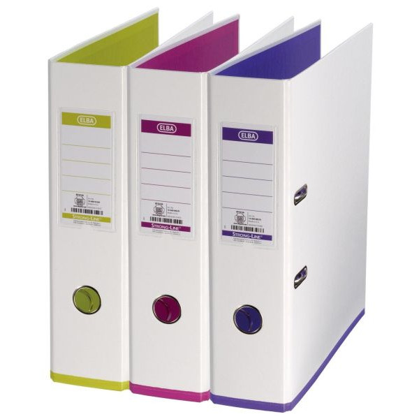 10 Stück Oxford Ordner myColour Strong-Line 100023638, A4 80mm breit PP vollfarbig weiß/farbig sortiert 4002030159839 Oxford