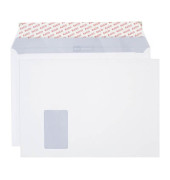 Versandtaschen Office, C4, mit Fenster, haftklebend, lange Seite offen, 120g, weiß