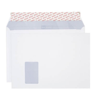 Versandtaschen Office 74523.12, lange Seite offen, C4, mit Fenster, haftklebend, 120g, weiß