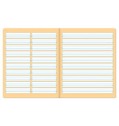 W&ouml;rterheft 060551059, Lineatur W9 / Lineatur W9, Quart, 80g, rot, 20 Blatt / 40 Seiten