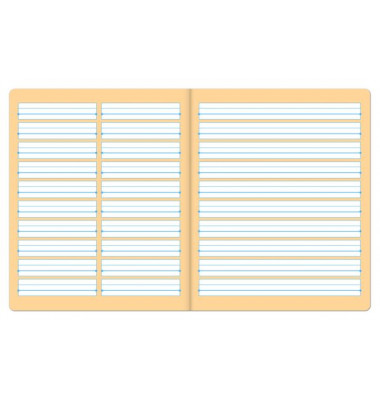 Wörterheft 060551059, liniert / Lineatur W9, Quart 19,5x24cm, 80g, rot, 20 Blatt / 40 Seiten