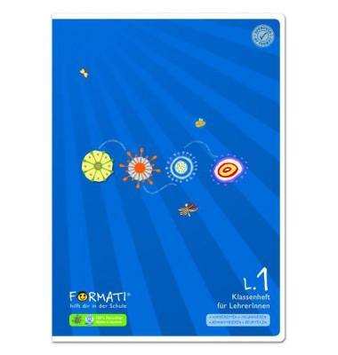 Klassenheft 060582000 FORMATI, Lineatur L1 / Lineatur L1 / keine, A4, 80g, blau, 22 Blatt / 44 Seiten