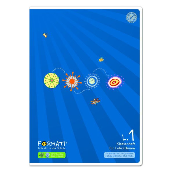 9002244858370 - Klassenheft 060582000 FORMATI Lineatur L1   kariert   keine A4 80g blau 22 Blatt   44 Seiten 9002244858370 Staufen