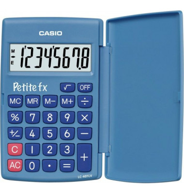 Taschenrechner Petite FX Batterie LCD-Display blau 1-zeilig 8-stellig
