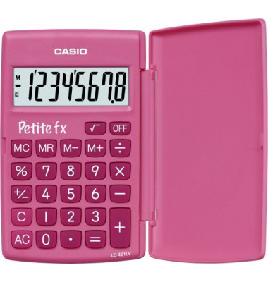 Taschenrechner Petite FX Batterie LCD-Display pink 1-zeilig 8-stellig
