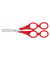 Kinderschere Mutter-Kind, Metall, 13cm, rot