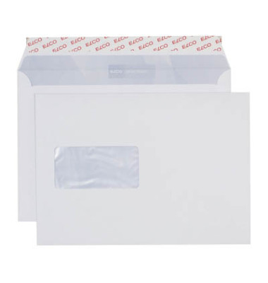 Versandtaschen Office 74537.12, lange Seite offen, C5, mit Fenster, haftklebend, 100g, hochweiß
