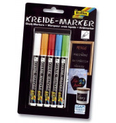 Kreidemarker 5er Etui farbig sortiert 1-2mm Rundspitze