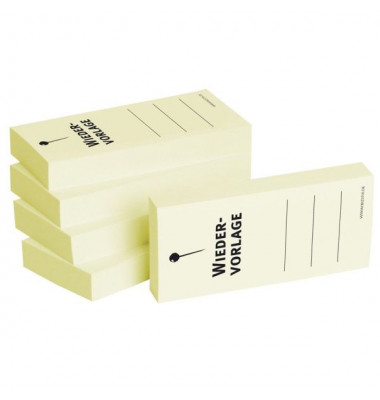 Haftmarker 1301010135, Business, 75x35mm, gelb, "Wiedervorlage", rechteckig