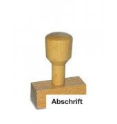 Textstempel LST801 mit Text "Abschrift" Holz braun