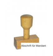 Textstempel LST804 mit Text "Abschrift für Mandant" Holz braun